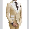 Costumes pour hommes 2023 Dernières Chinois Rouge Double Boutonnage Blanc Revers Mode Custom Made Hommes Costume Slim Fit Groom Tuxedos Pour Homme 3 Pièces