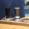 Tampers 515358mm kalibrerat trycksamlare för kaffe och espresso - 304 rostfritt stål med våren 230324