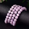 Strand violet spodumène bracelets pour femmes bijoux à breloques perles faisant des Couples correspondant mode amitié cadeau