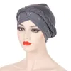 Women Lady Beads Muslim Braid Head Turban Wrap Cover Cancer Chemo Islamic Arab Cap Hat håravfallets motorhuv