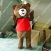 Zabawny brązowy misie kostium kostium z kreskówek Fursuit stroje impreza ubieranie się aktywność spacery dla zwierząt ubrania na Halloween