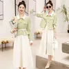 Zweiteiliges Kleid Korean Sweety 2 Stück Sets Mädchen Kurzer Blazer Mantel Gürtel Jacken Mid ALine Rock Anzug Outfits Casual Büro Dame Arbeit 230324