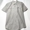 Men's Casual Shirts Mens Striped short Sleeve For Men Blusas Camisa Masculina Loose middle-aged and elderly 230325