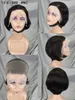 Pixie Cut Wig curto Curly 13x4 Frontal Full Frontal Bob Human Wigs pré -arrancados com linha fina de cabelo natural