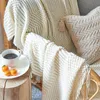 Blankets 3D Knitted Blanket With Tassel Solid Color Sofa Blanket Cover Nordic Home Decor Throw Blanket For Bed Portable Breathable Shawl 230324