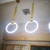 Pendant Lamps Modern Ring Lamp Lights Hanging Hanglamp Light Fixture Ceiling Chandelier Lighting OXQCS