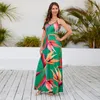 Freizeitkleider Damen Sommer Bohemian Print Hosenträger Strand Urlaub Party Tanzkleidung Mädchen Mode Kleidung Straße Einkaufen Farbkleid