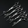 Hair Scissors 5"55"6"65"7" hair scisssors Professional Hairdressing scissors set Cutting Barber shears High quality Personality 230325