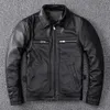 Herren Leder Faux 100 Echte Jacke Frühling Herbst Motorrad Männer Mode Rindsleder Plus Größe 5XL s Lq136 230324