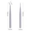 Factory Price Stainless Steel Eyebrow Tweezers Straight Head Curved Head Tweezers Nipper For Repairment DIY Repair Tools Pinzas Para Cejas De Acero Inoxidable