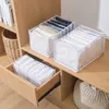 Storage Boxes Bins Trousers Clothes Storage Artifact Jeans Organizer Closet Drawer Compartment Box Underwear Bra Socks Boxes Clothes Organizer P230324