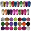 Poudre d'art de miroir de paillettes d'ongle or Rose argent effet métallique paillettes pour ongles Gel UV vernis Chrome Pigment décor