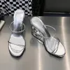 Tandutskärning Gladiator Sandaler 23SS Summer Women Wedged Beach Slippers Sliver Patent Leather Girls Design Walking Female Cat Walk Shoes