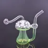 2pcs cam yağ brülör bong karanlık 10mm dişi su bongs petek perc recycler kalın pyrex beher kül yakalayıcı teçhizatlar erkek cam yağ brülör boruları ile