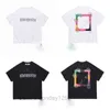 Summer Fashion Brand Offs Mens t Shirts Ow Religious Oil Painting Direct Spray Arrow Tshirts Hip Hop Short Sleeve Loose Men Tops Tees Women Large Fat T-shirt9KZM