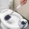 Toalettborstar Hållare och hållare Set Badrumstillbehör Set Silicone Bristles Cleaning Bowl Kit med pincett 230324