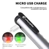 Mini LED Pocket ficklampa xpe cob lamppärlor ultraljus fackla med klippmagnet arbete lätt vattentät USB -laddningsbar ficklampa