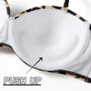 Kadın Mayo Seksi Kadın Bikini Brezilyalı Mayo Pushup Sutu Set İki Parçalı Mayalı Takım Downwaisted Plaj Giyim Leopar Banyosu 230325