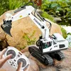 ElectricRC Car RC Excavator Alloy 24G High Tech 11 CH Dump Trucks Bulldozer Plastic Engineering Vehicle Electronic Toys For Boy Gifts 230325