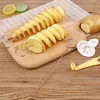 BBQ Tools Zubehör Tragbare Kartoffel-BBQ-Spieße für Camping Chips Maker Slicer Kartoffelspiralschneider Grillwerkzeuge Küchenzubehör Küchengadge 230324