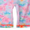 Zwemkleding BAOHULU Meisjes Badpak met korte mouwen Print Baby Kids Rash Guard Oranje Peuter Badmode Badpak Beachwear 230325