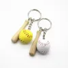 Mini Baseball Softball Bomboniere Portachiavi con mazza di legno per tema sportivo Squadra Souvenir Atleti Premi RRA