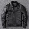 Men's Leather Faux 100 Genuine Jacket Spring Autumn Motorcycle Men Fashion Cowhide Plus Size 5XL s Lq136 230324