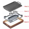 BBQ Grills Smokeless Portable BBQ Grill Korean Japanese Barbecue Grill Charcoal BBQ Oven Alcohol Stove Household Non-stick korean bbq table 230324