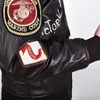 メンズレザーフェイク本物のジャケットトップグレインカウレトロカジュアルショートファッションオートバイライディング230324