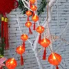 Strings 2M 10 LED lanterne rouge traditionnelle USB alimenté par batterie chaîne lumineuse fournitures de fête année chinoise décor veilleuses