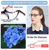 Solglasögon Framacetatglasögon Retro Blue Square Eyewear Optics Luxury Recept S Fashion Myopia Optical 230325