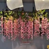 Decoratieve bloemen Kunstmatige zijde Wisteria Hanging Home Decoratie tuin Arch diy bruiloft groen klimop nep plant bloembloem