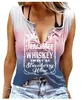 Débardeurs pour femmes Camis T-shirt Imprimer Sans Manches Débardeur Femmes Sans Manches Gilet Mode D'été Casual Vintage Lettre Sexy Col En V Crop Top 230325