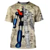 メンズTシャツCloocl Mazinger Z Men Men Fashion Cool 3DプリントTシャツHARAJUKUスタイルTシャツストリートウェアサマートップスドロップ230325