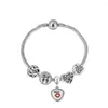 Charme Bracelets 2023 Romantique Coeur Pandoraer Avec Argent Couleur Garçon Fille Perles Pour Les Femmes Saint Valentin Bijoux