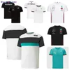 T-shirts pour hommes F1 Formula One racing suit short seve team uniform Hamilton drivers Championship polyester à séchage rapide T-shirt à col rond peut être ZYCN 0325H23