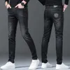 Men's Jeans Designer Autumn and winter new jeans for men light luxury Korean version thick stretch small feet slim cotton elastic towel bottom high-end JODE