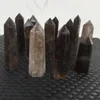 Decorative Figurines 12pcs 2.2 Lb Beautiful Natural Dark Smoky Quartz Crystal Gemstone Wand Meditation Reiki Healing Stone Point Home Decor