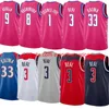 ステッチ3ブラッドリー33 Kyle Beal Kuzma Spencer Corey Dinwiddie Kispert 1 Caldwell-Pope 8 Rui Hachimura 9 Deni Avdija Kristaps Porzingis Jersey Men Basketball Jerseys