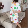 Women's Sleepwear Pijama Sin Chan Women's Pajamas Sets for Women Summer Pijama Sinchan Sleepwear Suits with Shorts Home Clothes Pyjama 230325