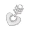 Charms 2023 Gold/Silver Color Heart Emamel Crystal Pendant DIY Handgjorda smycken Tillbehör Tillbehör Tillhandahållande av grossist VD894CHARMS
