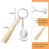 Mini Baseball Softball Bomboniere Portachiavi con mazza di legno per tema sportivo Squadra Souvenir Atleti Premi RRA