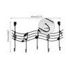 Hooks & Rails Wavy Musical Notes 5 Wall Mounted Coat Rack Clothes Door Hanger Elegant Finish Simple Design Decorative HouseholdHooks