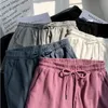 Shorts féminins hauts hautes sports élastiques courts courts lâches usure 2023 Pyjamas de jambe à jambe large pantalon serré d'été