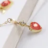 Stud Earrings Asymmetric Heart Shaped Arrow Pendant Charming Women's Wedding Red Crystal Jewelry Fashion Anniversary Gifts