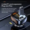 New Car Bluetooth 5.1 FM Transmitter Dual USB QC3.0 Fast Charger Wireless Handsfree Audio Receiver MP3 Player Car Kit