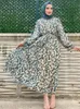 Ubranie etniczne muzułmańska hidżab długa sukienka szyfonowa Dubai Abaya Ramadan Afrykańskie eleganckie sukienki dla kobiet Abayas Kaftans Turcja Skromny arabski kaftan 230324