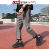 Men's Pants LAPPSTER-Youth Streetwear Black Plaid Pants Men Joggers Mens Straight Harem Pants Men Korean Hip Hop Trousers Plus Size 230325