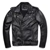 Мужские кожаные искусственные классические мотоциклетные куртки мужчины 100 натуральная кожи толстая мото -зимняя байкерская одежда Slim Coats M192 230324