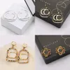 23SS 20style Designer simples G Letras St Stud Hoop 18K Gold banhado 925 Silver Circle Mulheres Rhinestone Pérola Earring Festa de Casamento Jewerlry